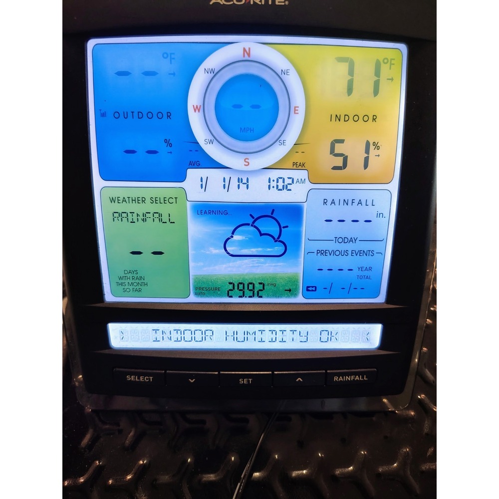 ACU-RITE 01512-RX WEATHER STATION DISPLAY ONLY 01512A1